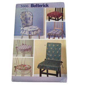 Butterick 5606 Pattern Chair Pads 6 Styles 1998 Uncut